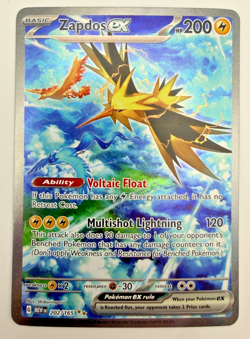 Zapdos EX 202/165 Scarlet & Violet 151 Special Illustration Rare Pokemon TCG NM - Image 1