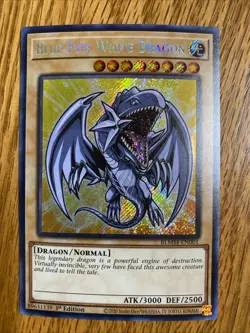 Yugioh! Blue-Eyes White Dragon BLMM-EN001 1st Edition Secret Rare NM - Image 1