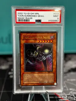 2002 Yugioh! Magic Ruler Toon Summoned Skull MRL-073 PSA 9 Mint - Image 1