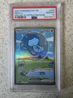 PSA 10 Pokemon Mew Ex SIR 232/091 Paldean Fates TCG Card - Image 1