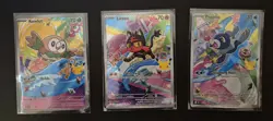 Pokemon First Partners Series 1 Gen 7 Alolan Starters Cards x 3 - NM-M - Image 1