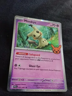 Pokemon 2024 037/091 Mimikyu Holo Rare Card (Halloween) Trick Or Trade - Image 1