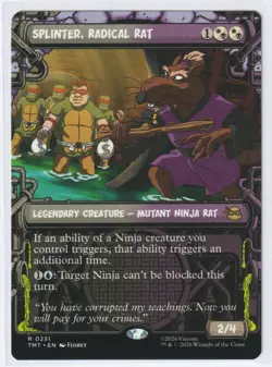 SPLINTER, RADICAL RAT (SHOWCASE) 0251 TMNT Magic: The Gathering Non-Foil NM - Image 1
