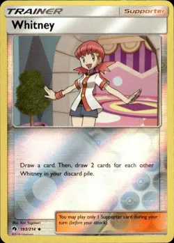 Pokemon Reverse Holo Whitney SM - Lost Thunder 193/214 LP - Image 1
