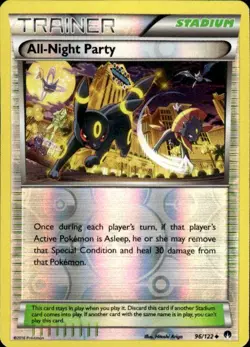 Pokemon Reverse Holo All-Night Party XY - BREAKpoint 96/122 LP - Image 1