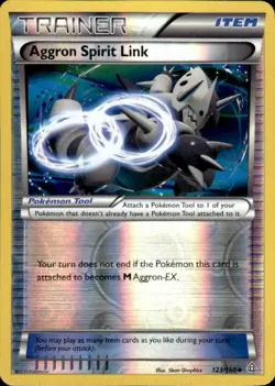Pokemon Reverse Holo Aggron Spirit Link XY - Primal Clash 123/160 LP - Image 1
