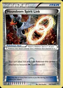 Pokemon Reverse Holo Houndoom Spirit Link XY - BREAKthrough 142/162 LP - Image 1