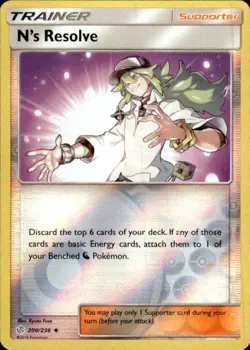 Pokemon Reverse Holo N's Resolve SM - Cosmic Eclipse 200/236 LP - Image 1