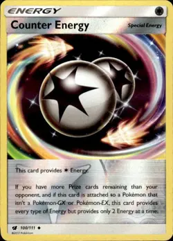 Pokemon Reverse Holo Counter Energy SM - Crimson Invasion 100/111 LP - Image 1