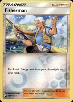 Pokemon Reverse Holo Fisherman SM - Celestial Storm 130/168 LP - Image 1