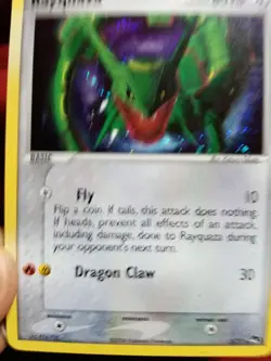 2004 Pokemon TCG Rayquaza 3/17 Rare Holo POP Series 1 LP Vintage - Image 1