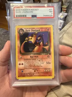 2000 POKEMON ROCKET #21 DARK CHARIZARD PSA 7 Non Holo - Image 1