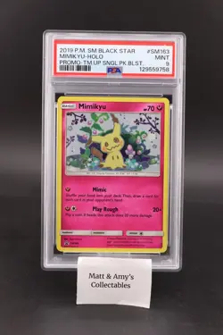 Mimikyu SM163 Holo Team Up Pokemon PSA 9 - Image 1