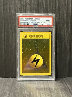 Lightning Energy PSA 9 Pokemon Energize Your Game Cycle Promo Holo Rare - Image 1