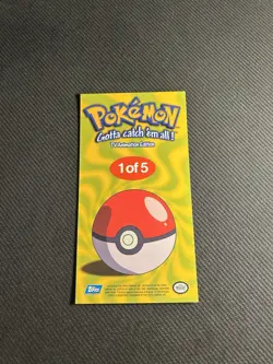 Pokemon TOPPS Series 1 - Complete JUMBO Boxtopper set 5/5 - EXC Tin topper 1999 - Image 3