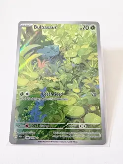 Bulbasaur 166/165 Pokemon 151 Illustration Rare Full Art English NM Eng Bisasam - Image 3