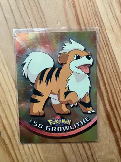 Topps Pokemon #58 Growlithe blue label - Image 1
