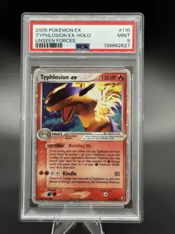 PSA 9 - Typhlosion ex - 110/115 - EX Unseen Forces 2005 - Holo - Pokemon TCG - Image 1