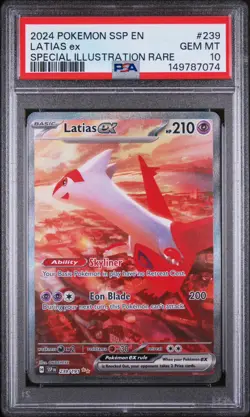 2024 Pokemon Surging Sparks Special Illustration Rare 239/191 Latias ex PSA 10 - Image 1