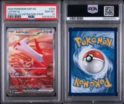 2024 Pokemon Surging Sparks Special Illustration Rare 239/191 Latias ex PSA 10 - Image 3