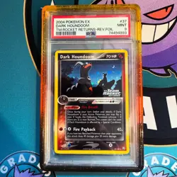 Pokemon TCG Reverse Holo Dark Houndoom 37/109 Team Rocket Returns PSA 9 Mint - Image 1