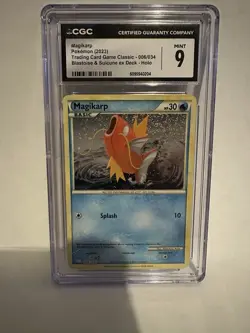 Pokemon TCG Magikarp Card TCG Classic Holo Water 006/034 CGC 9 Mint - Image 1