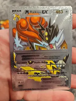 Raikou EX Black & Silver Foil Fan Art Vinyl Collector Pokemon Card - Image 5