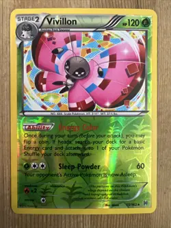 Pokemon TCG Vivillon 15/162 Reverse Holo Rare XY BREAKthrough VLP - Image 1