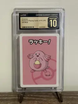Chansey CGC 10 Pristine 2019 Old Maid Pokemon Playing Cards Japanese - Image 1