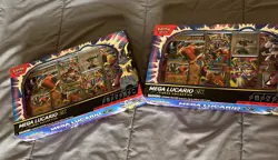Set of 2 - Pokemon TCG Mega Lucario ex Figure Collection Box Factory Sealed - Image 2