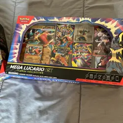 Set of 2 - Pokemon TCG Mega Lucario ex Figure Collection Box Factory Sealed - Image 3