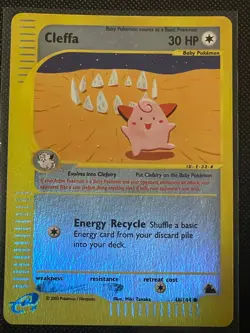 Cleffa 48/144 Reverse Holo Pokemon Skyridge 2003 Wotc Vintage LP/MP - Image 1