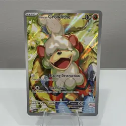 Pokemon TCG Hisuian Growlithe 181/167 SV06 Illustration Rare Holo 80 HP - Image 1
