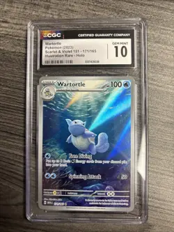 Pokemon Wartortle Illustration Rare Holo 171/165 Scarlet & Violet 151 CGC 10 - Image 1