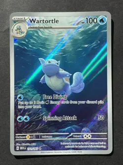 Wartortle 171/165 - Scarlet & Violet 151 Full Art Holo Rare Pokemon TCG - Image 1