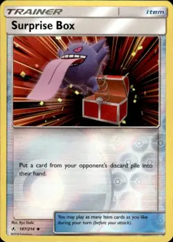 Pokemon Reverse Holo Surprise Box SM - Unbroken Bonds 187/214 LP - Image 1