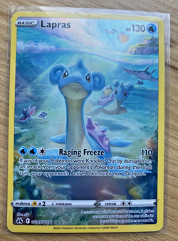 Lapras GG05/GG70 Crown Zenith: Galarian Gallery Holo Awesome blue pokemon card - Image 1