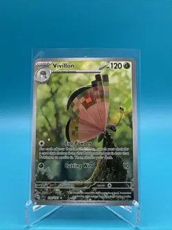Pokemon TCG Vivillon Holo Illustration Rare Card SV08 Surging Sparks 193/191 - Image 1