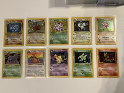 Lot of 10 pokemon cards Holo & Ordinary . Three 1st Edition . 1999 Edition - Image 1