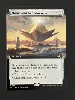 Monument to Endurance R 0394 Extended Art Magic the Gathering Aetherdrift - Image 1
