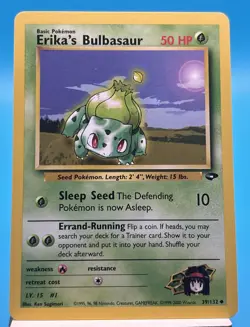 Erika's Bulbasaur 39/132 Gym Challenge Uncommon Pokemon Card TCG Vintage WOTC NM - Image 1