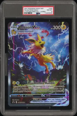 [PSA 8] Jolteon VMAX SWSH184 Premium Collection Alternate Art JUMBO POKEMON - Image 1