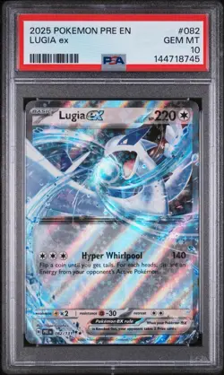 2025 POKEMON PRE EN-PRISMATIC EVOLUTIONS #082 LUGIA EX PSA 10 - Image 1