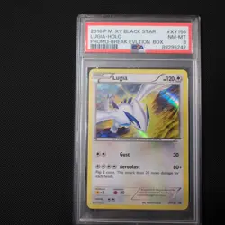 2016 POKEMON XY BLACK STAR PROMO BREAK EVOLUTION BOX #XY156 LUGIA-HOLO PSA 8 - Image 1