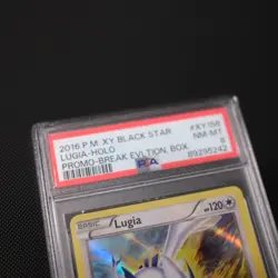 2016 POKEMON XY BLACK STAR PROMO BREAK EVOLUTION BOX #XY156 LUGIA-HOLO PSA 8 - Image 2