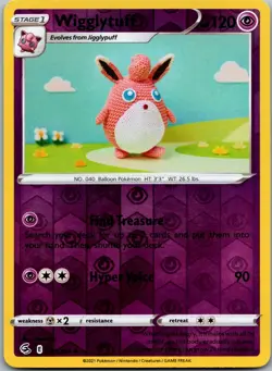 Wigglytuff 111/264 - SWSH08: Fusion Strike Pokemon Uncommon NM Reverse Holo - Image 1