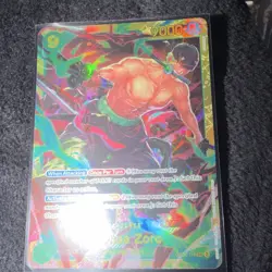 Bandai One Piece CCG Roronoa Zoro OP06-118 SEC Full Art Holo English Card - Image 1