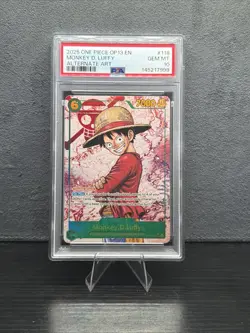 One Piece TCG: Monkey D Luffy OP13-118 SEC PSA 10 Gem Mint - Image 1
