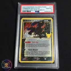 Umbreon GOLD STAR HOLO 17/17 (PSA 10 GEM MINT) Celebrations Pokemon Cards - Image 1