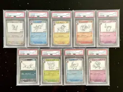 PSA 10 Yu Nagaba Eevee Line - Pokemon TCG Japanese 9 Card Set SEQUENTIAL - Image 1